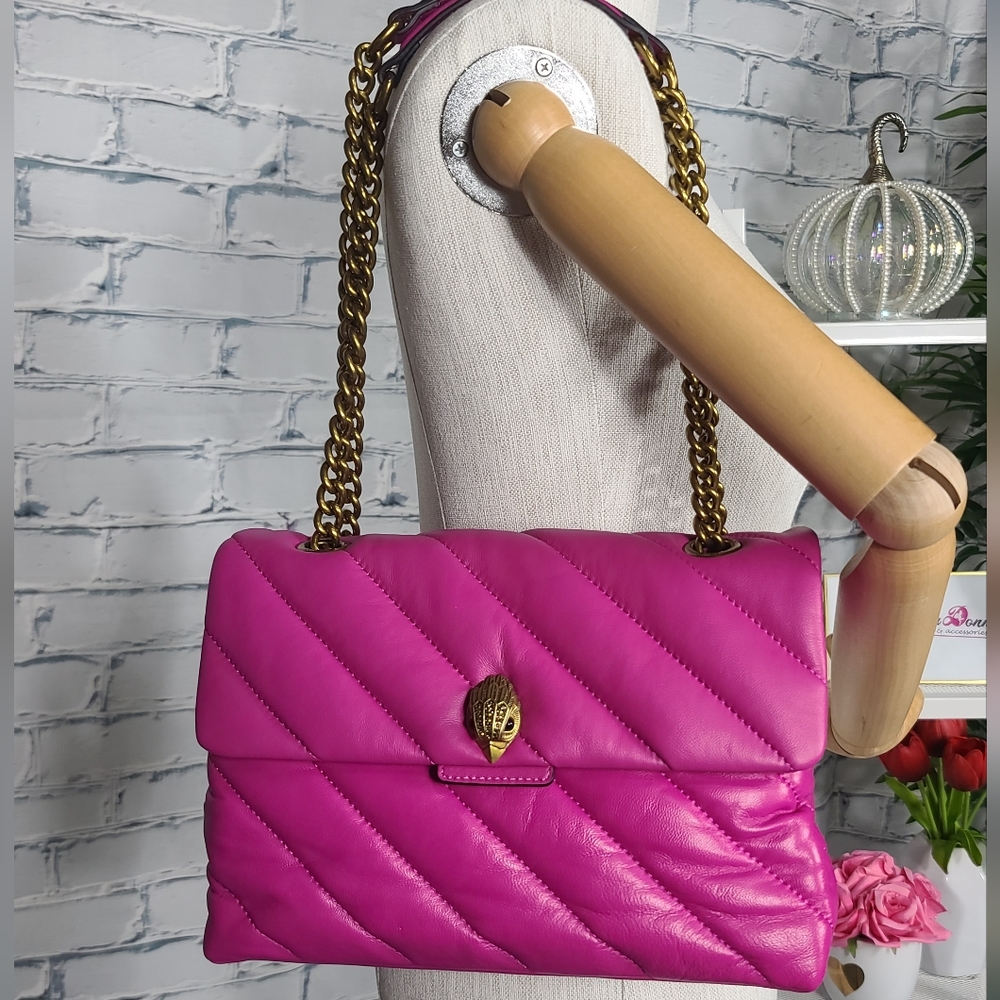 Kurt Geiger London Soho Large Pink Leather Convertible Bag NWT